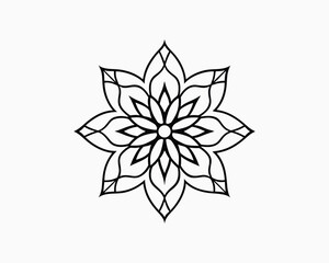 abstract floral mandala art illustrator on white background 