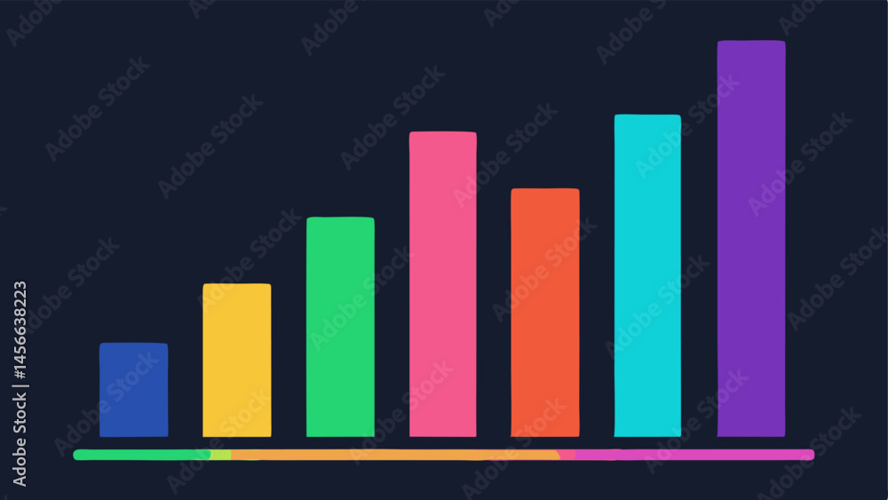 Poster declining ratings chart a declining bar chart illustrating traditional media viewership with colorfu