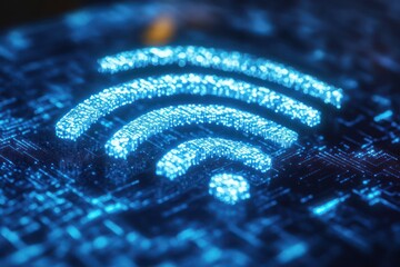 Global wireless network and internet connection concept