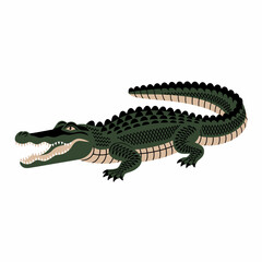 Naklejka premium Vector Alligator Clip Art Illustration Perfect for Digital Design