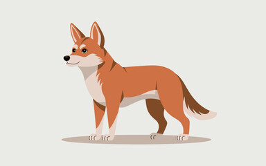 Obraz premium Pixel Art Dingo Illustration Cute Australian Wild Animal Design
