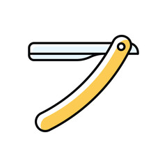 Straight Razor Icon vector stock illustration