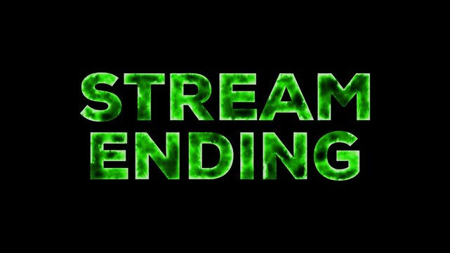 Energy stream ending neon line animation Isolated on black background