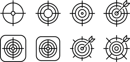 Target Icons Collection: Aim, Goal, Achievement Vector Pack