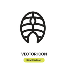 Fish icon vector. Linear-style sign for mobile concept and web design. Fish symbol illustration. Pixel vector graphics - Vector.	