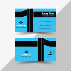 Modern, creative, and simple double-sided landscape orientation clean vector corporate business card template with stylish colour for business and personal use illustration design