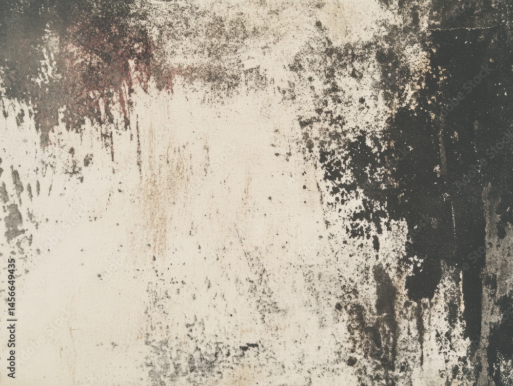 Poster grunge texture on aged wall surface close up abstract background with peeling paint and dirt dark an