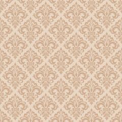 Vector Elegant Damask Seamless Pattern for Wallpaper, Fabric, Branding, Packaging, Invitations, Wedding, Home Decor Design.