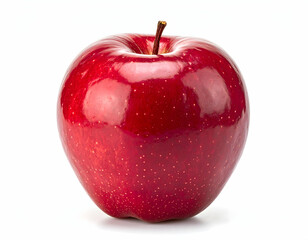 Single Red Apple On White Background