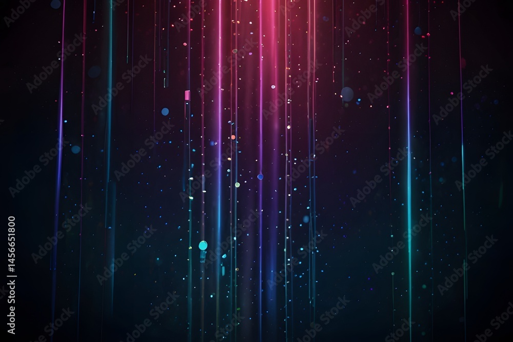 Poster abstract colorful backdrop design features bright rainbow waves and glowing lines for a digital and 