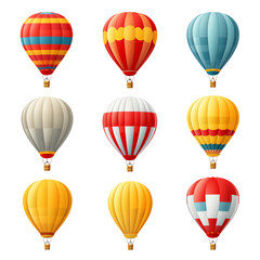 hot air balloons PNG colorful hot air balloon, transparent background