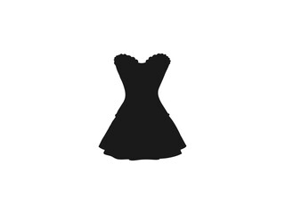 Corset silhouette vector art white background. Lace women's underwear, boudoir style, corset, bodysuit, bra vector illustration.