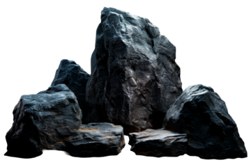 Natural rock formation with varied textures in neutral tones