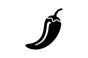 Black silhouette of a chili pepper