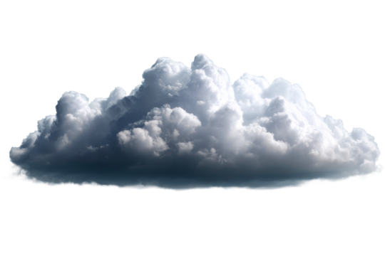 Fluffy clouds floating in a clear sky during daylight hours