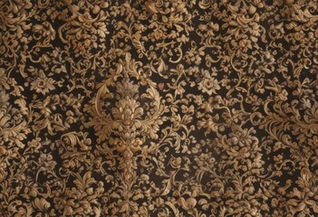 Elegant royal floral textile; baroque scrollwork  , ornate, victorian, intricate