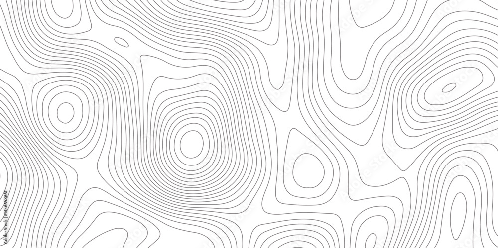 Poster abstract topographic map contour, white background and black wave lines pattern texture. geographic 