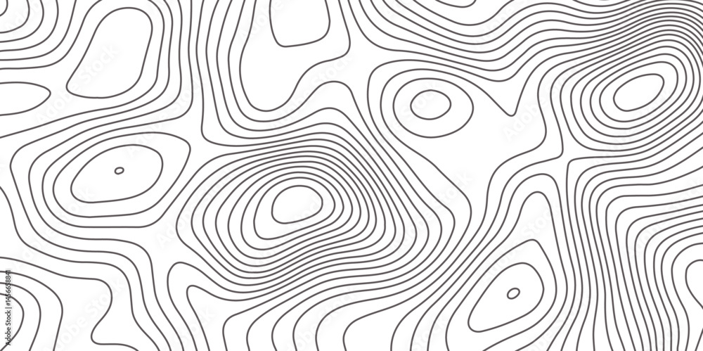 Poster abstract topographic map contour, white background and black wave lines pattern texture. geographic 