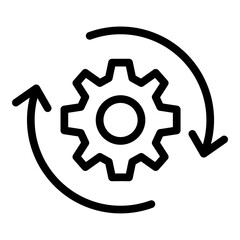 Automation Vector Line Icon Design