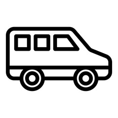 Van Vector Line Icon Design