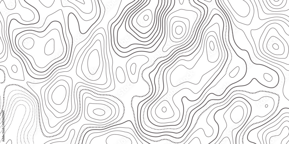 Poster abstract topographic map contour, white background and black wave lines pattern texture. geographic 