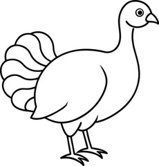 vector illustration of cartoon turkey