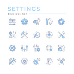 Set color line icons of settings