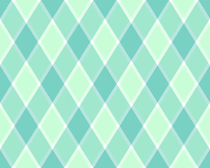 Argyle pattern of geometric rhombus. Harlequin check wallpaper design. Classic diamond shaped textile material for web background, print fabric clothing, sweater, wrapping paper, gift card, invitation