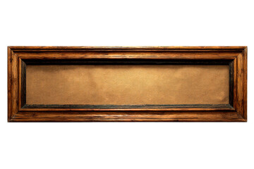Wooden frame with transparent background for art display