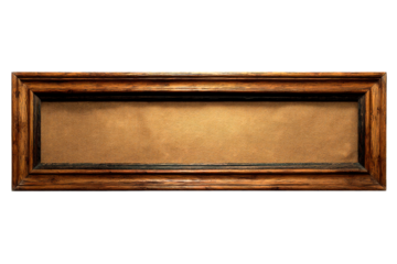 Wooden frame with transparent background for art display