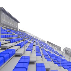 Obraz premium 3d render Bleachers design element. Furniture