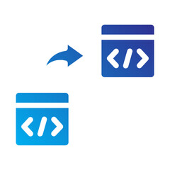 Code sync icon representing version control or code synchronization.