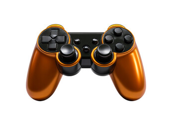 Unique orange gaming controller with transparent background design