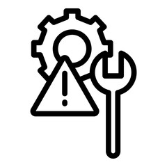 Maintenace Vector Line Icon Design