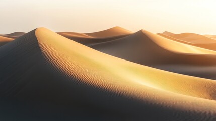 Golden dunes at sunrise