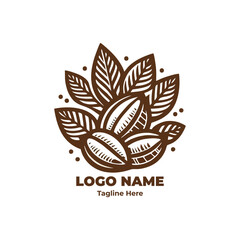 Cocoa Icon Chocolate Vector Cacao Bean Symbol Hot Chocolate Drink Beverage Illustration Minimalist Flat Design Cartoon Sketch Emblem Badge Label Food Product Graphic Resources Digital