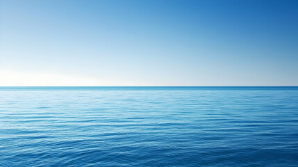 Wide Ocean View Under Clear Blue Sky