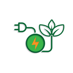 sustainable icon. green energy vector. reuse, recycle, net zero, green energy, eco-friendly concept. Mixed design style