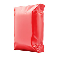 Sleek red packaging design exhibiting a modern, minimalist style presentation