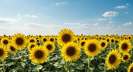 Fototapeta premium sunflower field in the summer