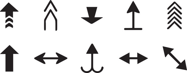arrow vector illustration, direction arrow icon, curved arrow design, bold arrow clipart