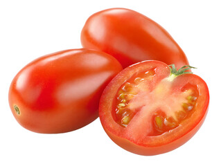 Fresh Roma Tomatoes Whole and Halved