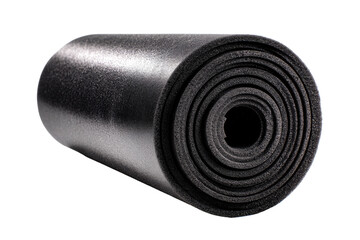 Yoga mat rolled up for fitness and exercise routines