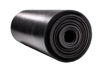 Yoga mat rolled up for fitness and exercise routines