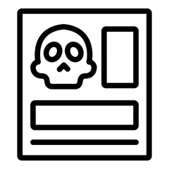 Skeleton Banners Vector Line Icon Design