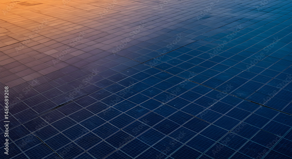 Poster glowing grid abstract with orange to blue gradient background for modern design and futuristic techn