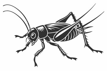 cricket sihouette black vector