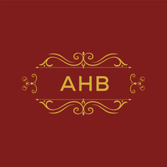 AHB Creative Unique Modern Letter Logo Design.