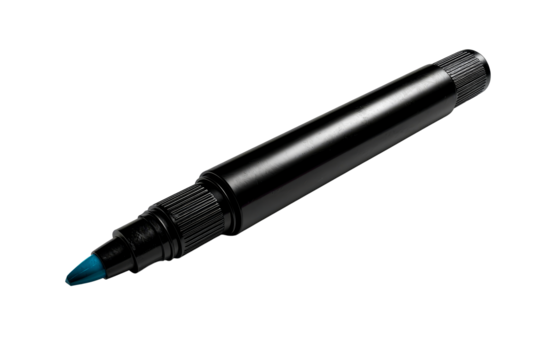 Blue marker on transparent background, ready for creative projects