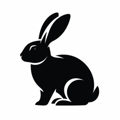 Obraz premium Twilight Bound: The Rabbit in Black45